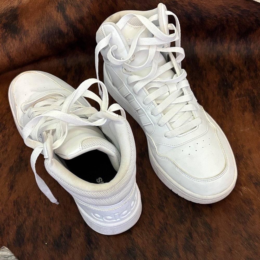 adidas White High-Top Sneakers